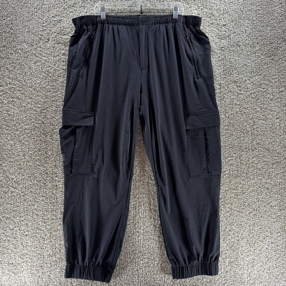 Paskho Pants Womens XL Black Wild Long Haul‎ Flight Pants Cargo Joggers Pull On